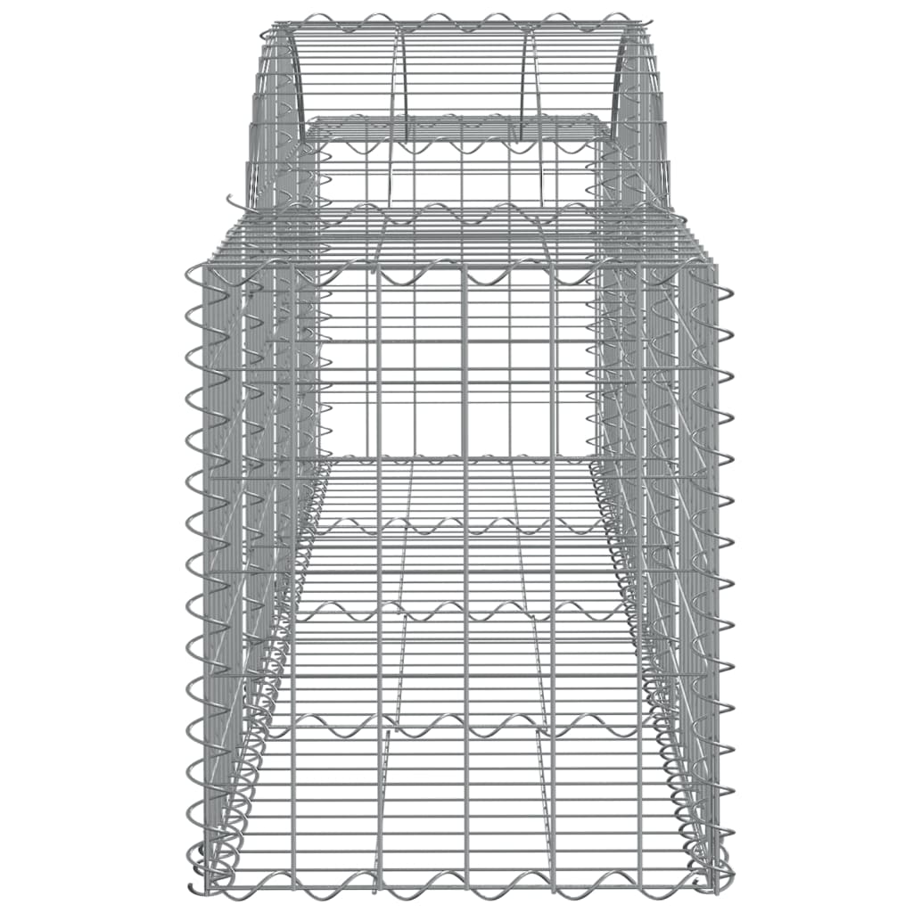 buede gabionkurve 10 stk. 200x50x60/80 cm galvaniseret jern