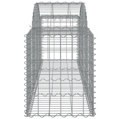 buede gabionkurve 10 stk. 200x50x60/80 cm galvaniseret jern