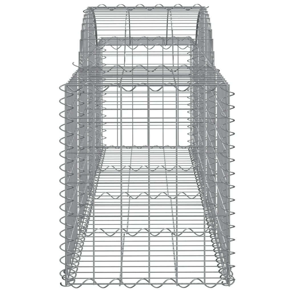 buede gabionkurve 11 stk. 200x50x60/80 cm galvaniseret jern