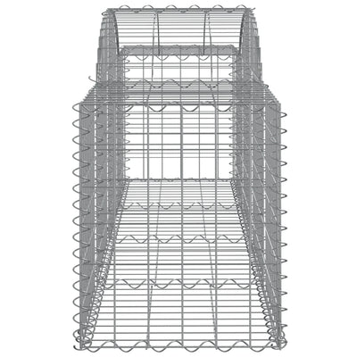 buede gabionkurve 11 stk. 200x50x60/80 cm galvaniseret jern