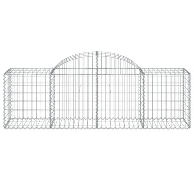 buede gabionkurve 13 stk. 200x50x60/80 cm galvaniseret jern