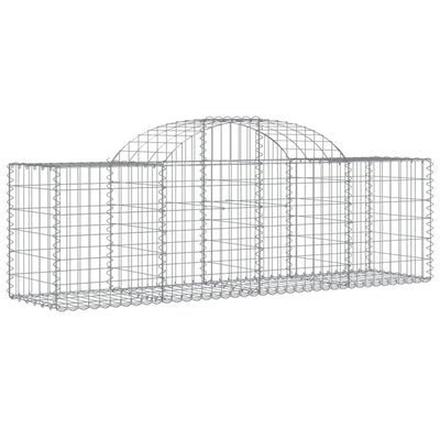 buede gabionkurve 30 stk. 200x50x60/80 cm galvaniseret jern