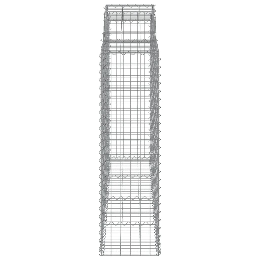 buede gabionkurve 2 stk. 200x50x140/160 cm galvaniseret jern