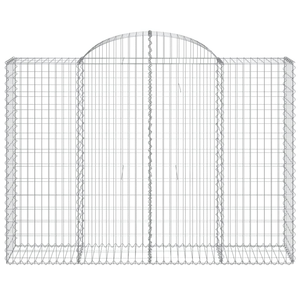 buede gabionkurve 4 stk. 200x50x140/160 cm galvaniseret jern