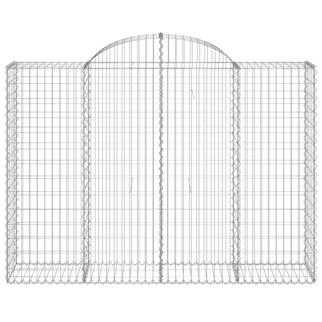 buede gabionkurve 5 stk. 200x50x140/160 cm galvaniseret jern