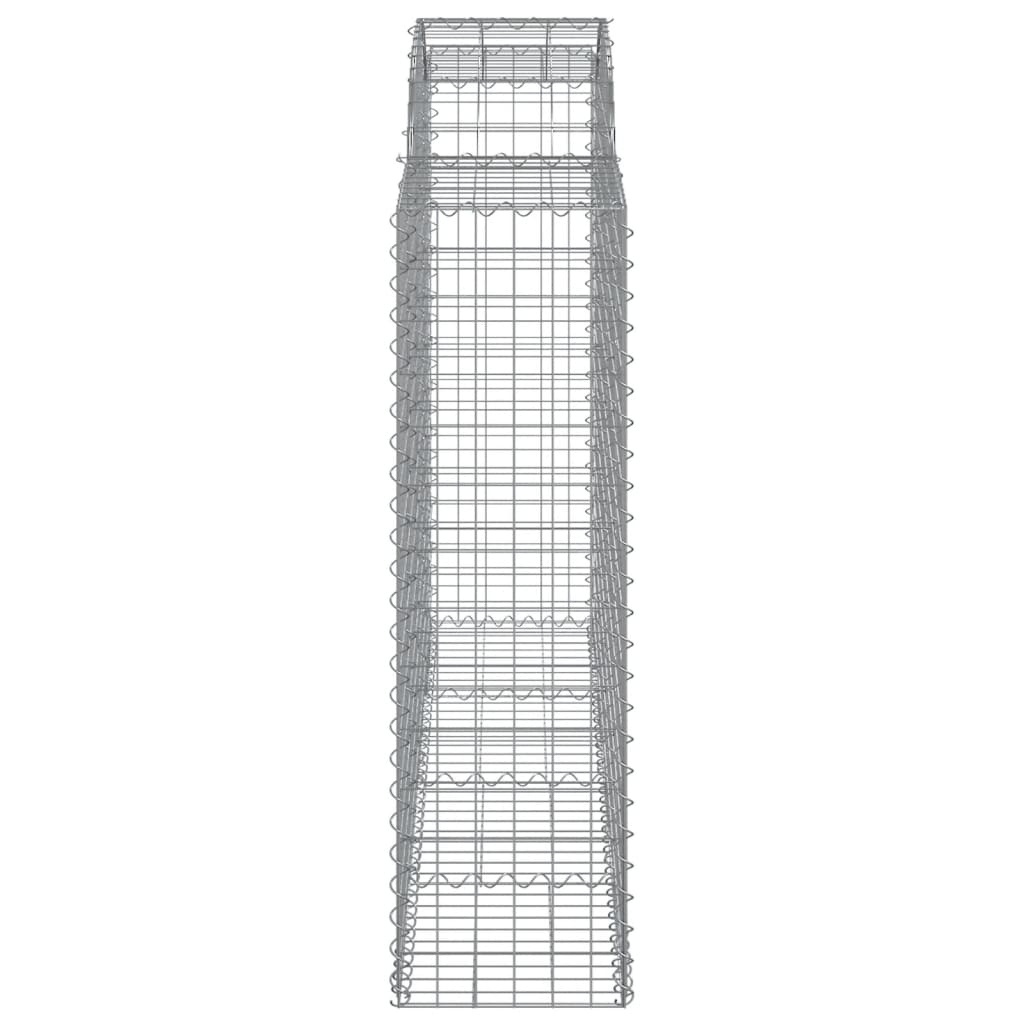 buede gabionkurve 5 stk. 200x50x140/160 cm galvaniseret jern