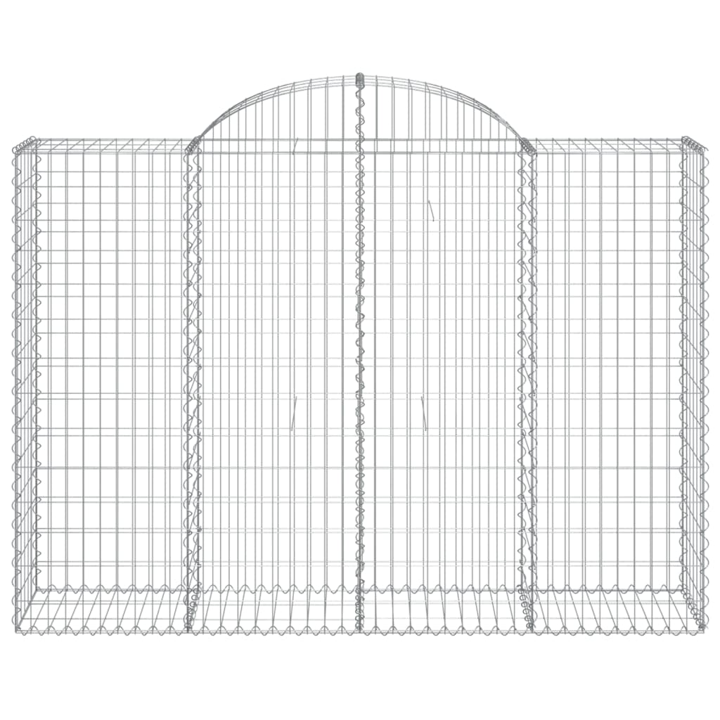 buede gabionkurve 18 stk. 200x50x140/160 cm galvaniseret jern