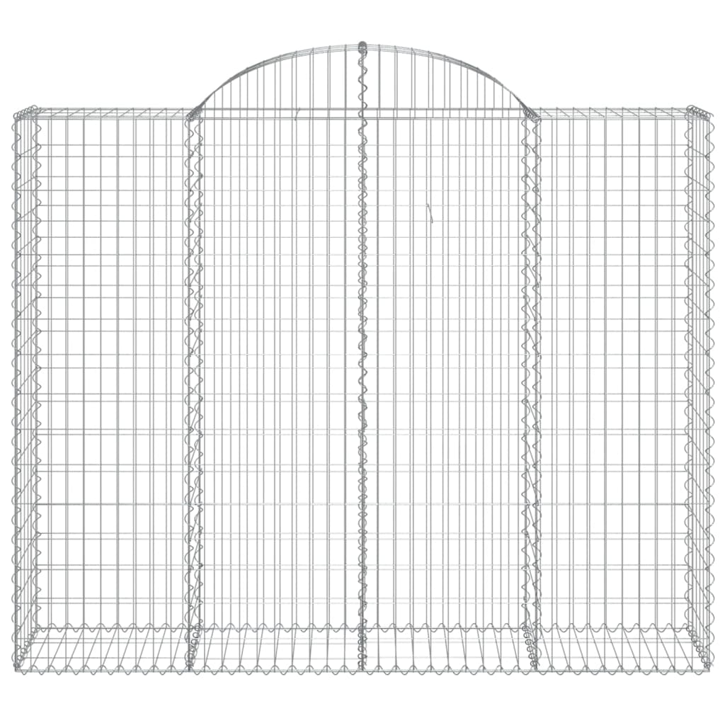 buede gabionkurve 3 stk. 200x50x160/180 cm galvaniseret jern