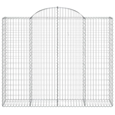 buede gabionkurve 3 stk. 200x50x160/180 cm galvaniseret jern