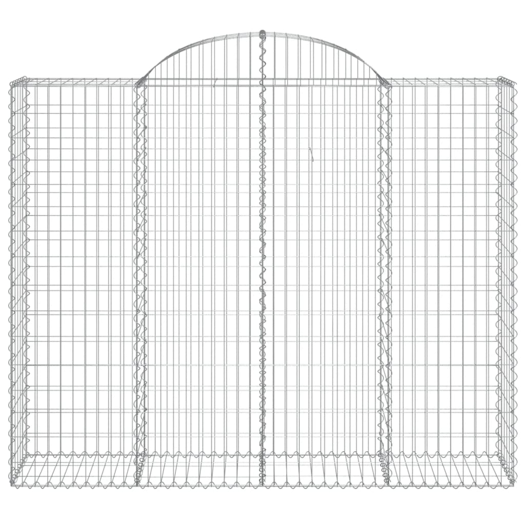 buede gabionkurve 5 stk. 200x50x160/180 cm galvaniseret jern