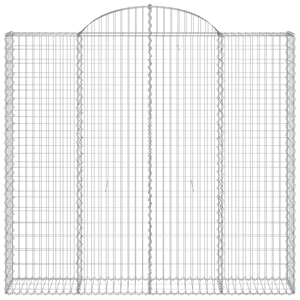 buede gabionkurve 3 stk. 200x50x180/200 cm galvaniseret jern