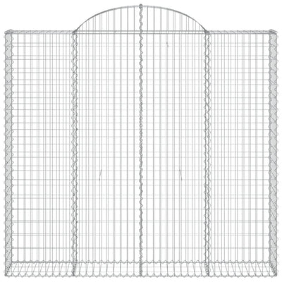 buede gabionkurve 4 stk. 200x50x180/200 cm galvaniseret jern