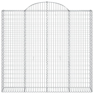 buede gabionkurve 9 stk. 200x50x180/200 cm galvaniseret jern