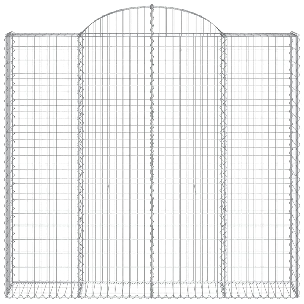 buede gabionkurve 11 stk. 200x50x180/200 cm galvaniseret jern