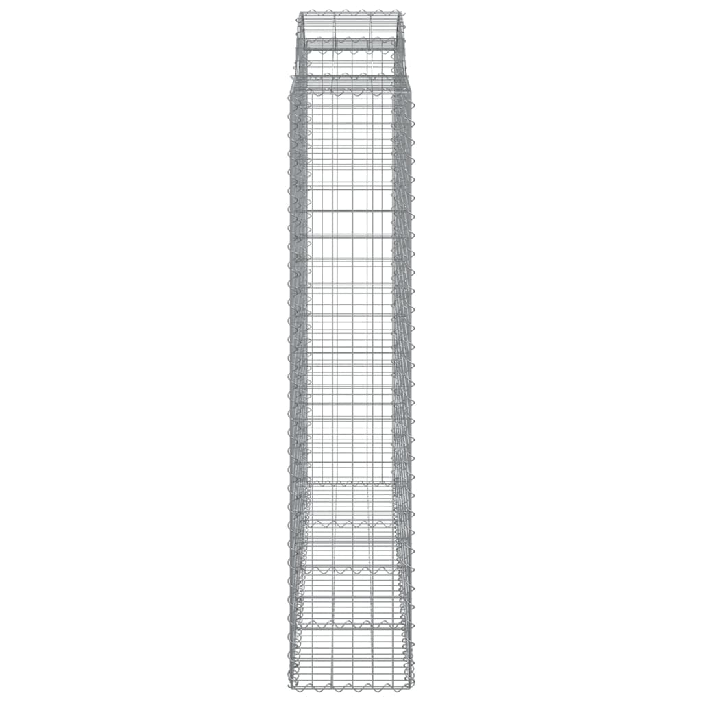 buede gabionkurve 4 stk. 200x50x200/220 cm galvaniseret jern