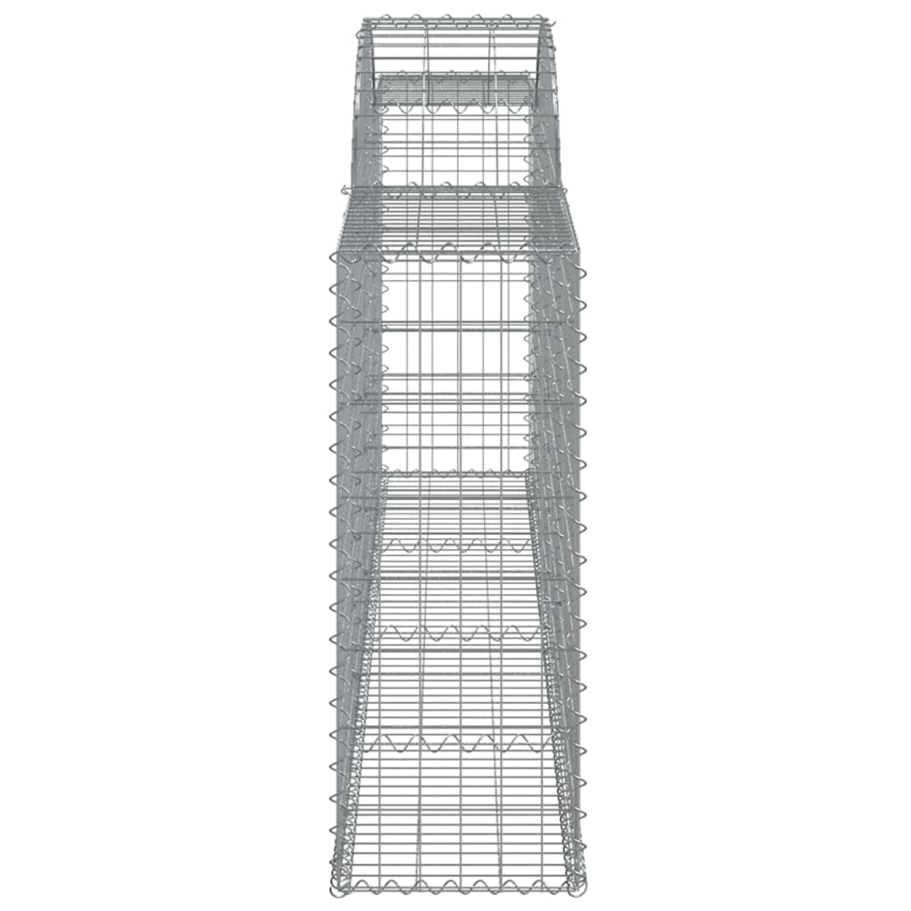 buede gabionkurve 2 stk. 300x30x80/100 cm galvaniseret jern