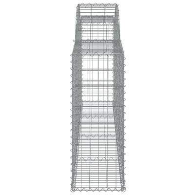 buede gabionkurve 9 stk. 300x30x80/100 cm galvaniseret jern