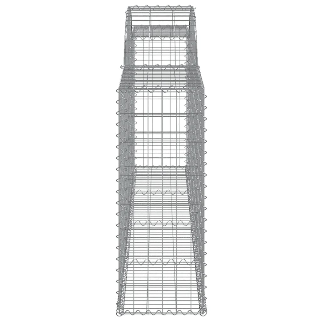 buede gabionkurve 17 stk. 300x30x80/100 cm galvaniseret jern