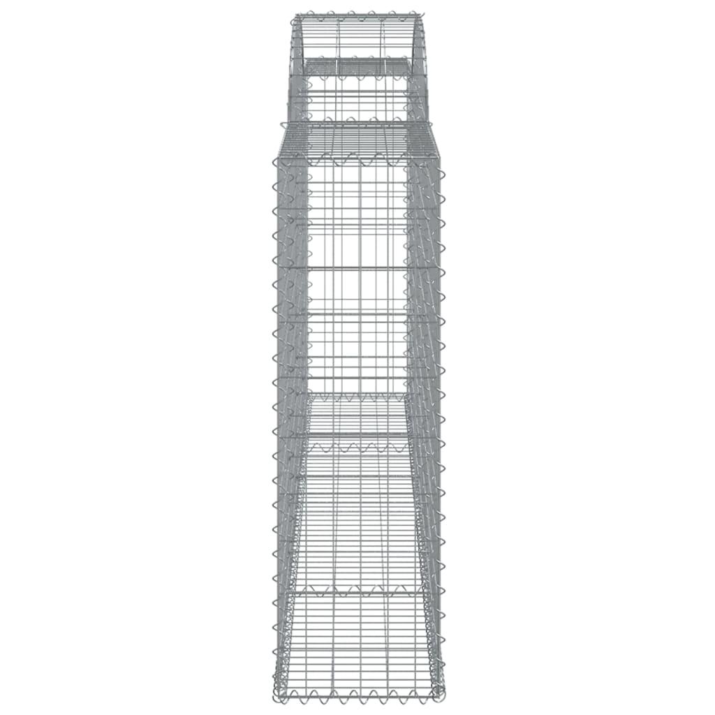 buede gabionkurve 2 stk. 300x30x100/120 cm galvaniseret jern