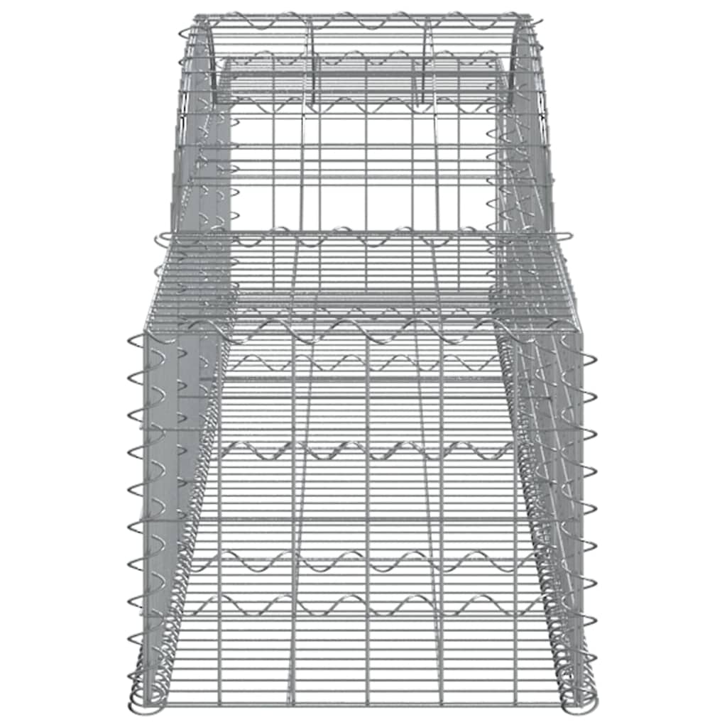 buede gabionkurve 3 stk. 300x50x40/60 cm galvaniseret jern