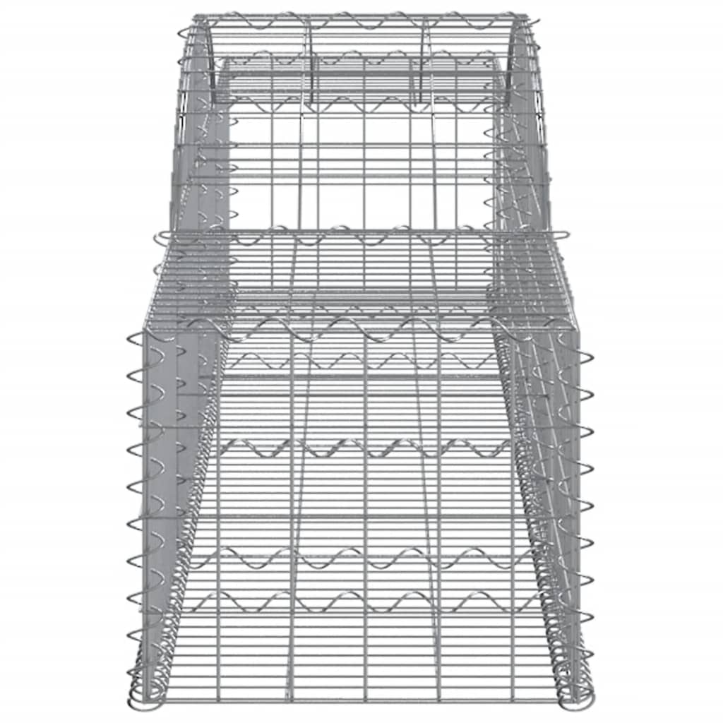 buede gabionkurve 4 stk. 300x50x40/60 cm galvaniseret jern