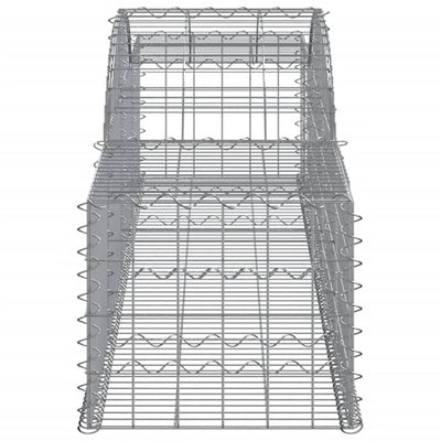 buede gabionkurve 4 stk. 300x50x40/60 cm galvaniseret jern