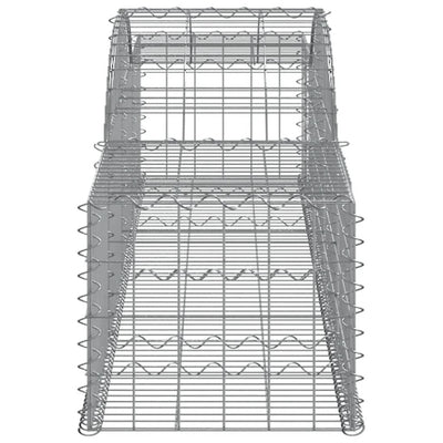 buede gabionkurve 7 stk. 300x50x40/60 cm galvaniseret jern