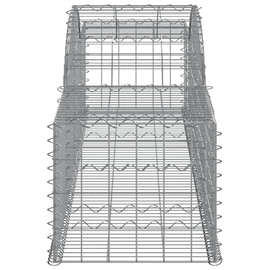 buede gabionkurve 10 stk. 300x50x40/60 cm galvaniseret jern