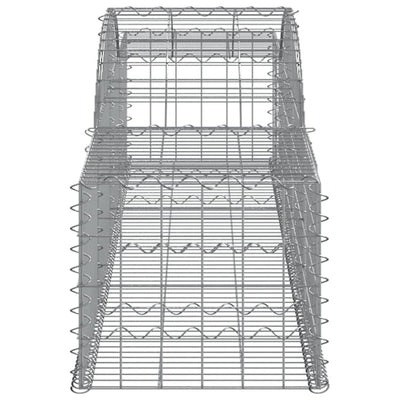 buede gabionkurve 10 stk. 300x50x40/60 cm galvaniseret jern