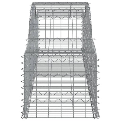 buede gabionkurve 12 stk. 300x50x40/60 cm galvaniseret jern