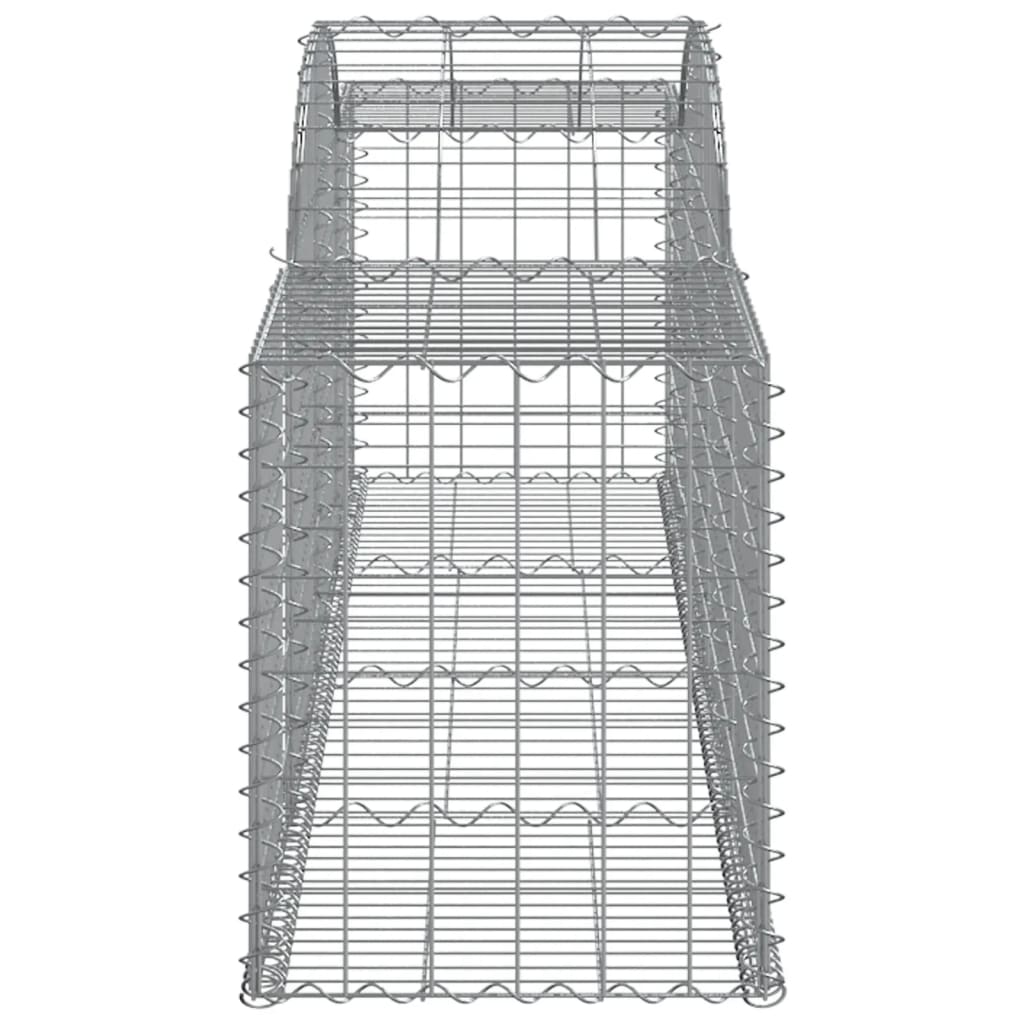 buede gabionkurve 10 stk. 300x50x60/80 cm galvaniseret jern