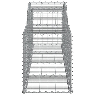 buede gabionkurve 10 stk. 300x50x60/80 cm galvaniseret jern