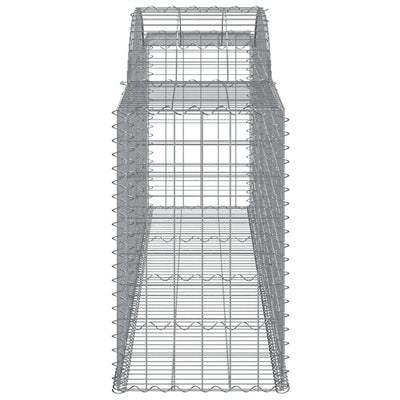 buede gabionkurve 8 stk. 300x50x80/100 cm galvaniseret jern