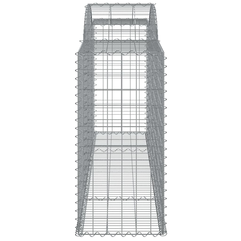 buede gabionkurve 3 stk. 300x50x100/120 cm galvaniseret jern