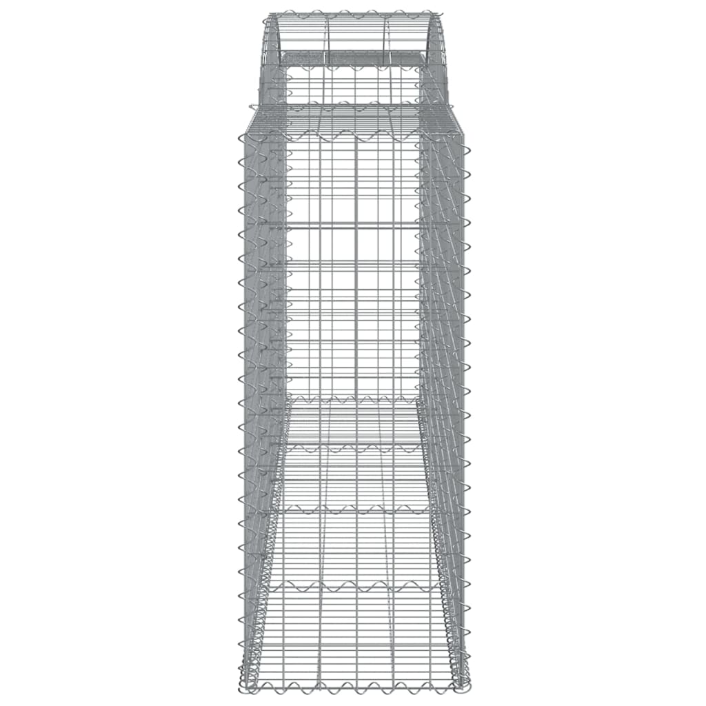 buede gabionkurve 7 stk. 300x50x120/140 cm galvaniseret jern