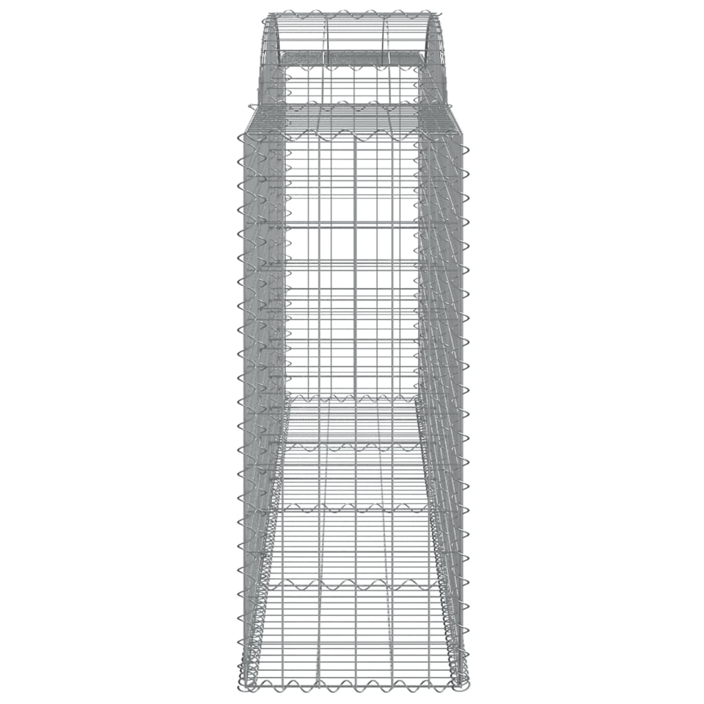 buede gabionkurve 8 stk. 300x50x120/140 cm galvaniseret jern