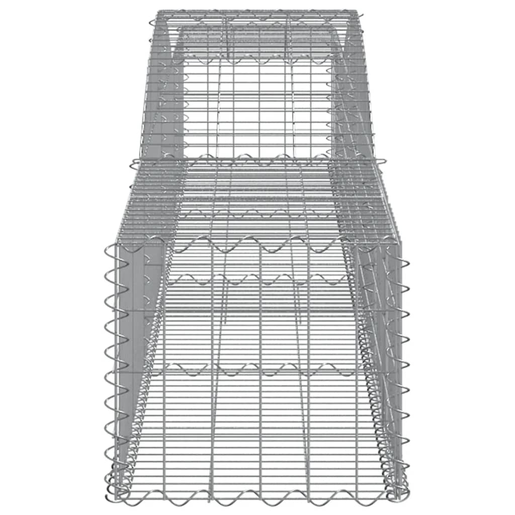 buede gabionkurve 2 stk. 400x50x40/60 cm galvaniseret jern