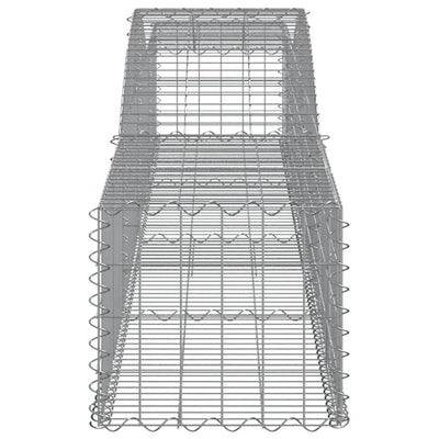 buede gabionkurve 2 stk. 400x50x40/60 cm galvaniseret jern