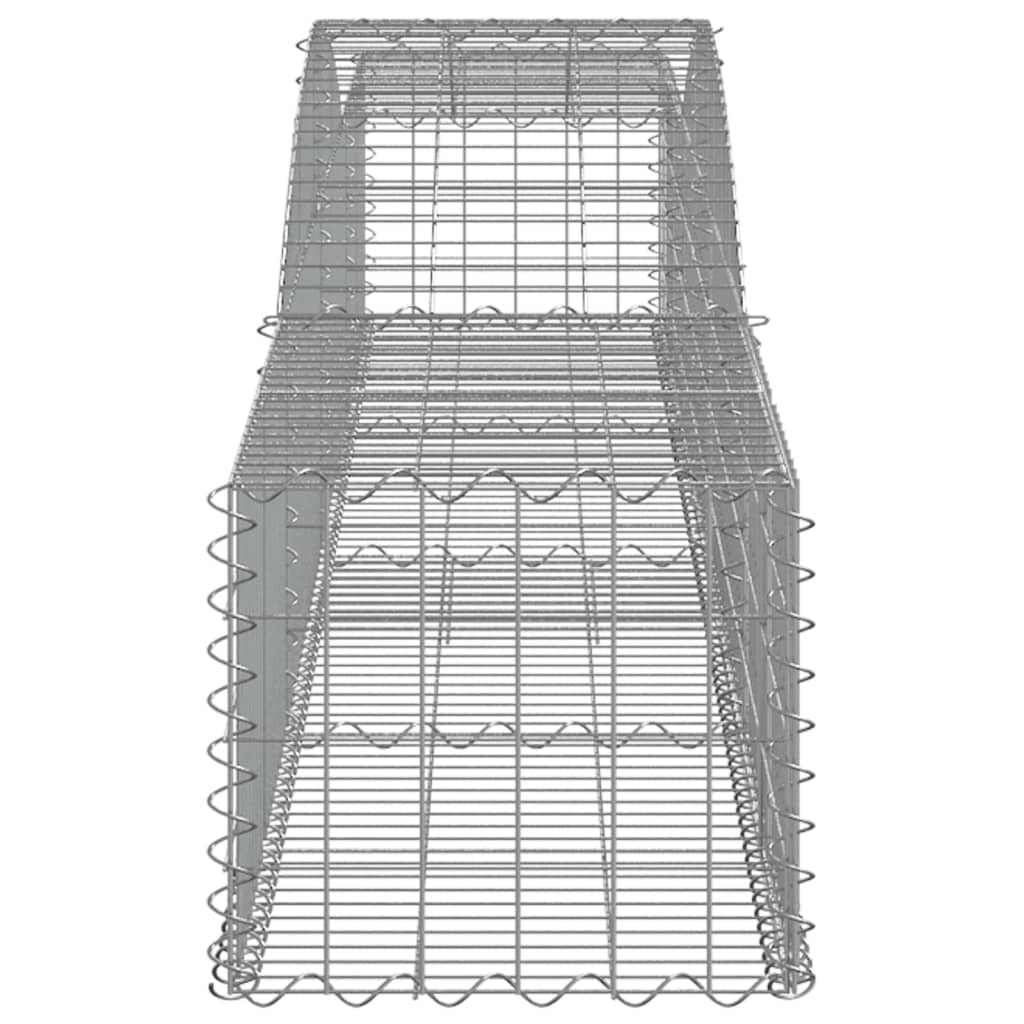 buede gabionkurve 3 stk. 400x50x40/60 cm galvaniseret jern