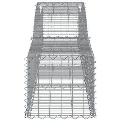 buede gabionkurve 3 stk. 400x50x40/60 cm galvaniseret jern