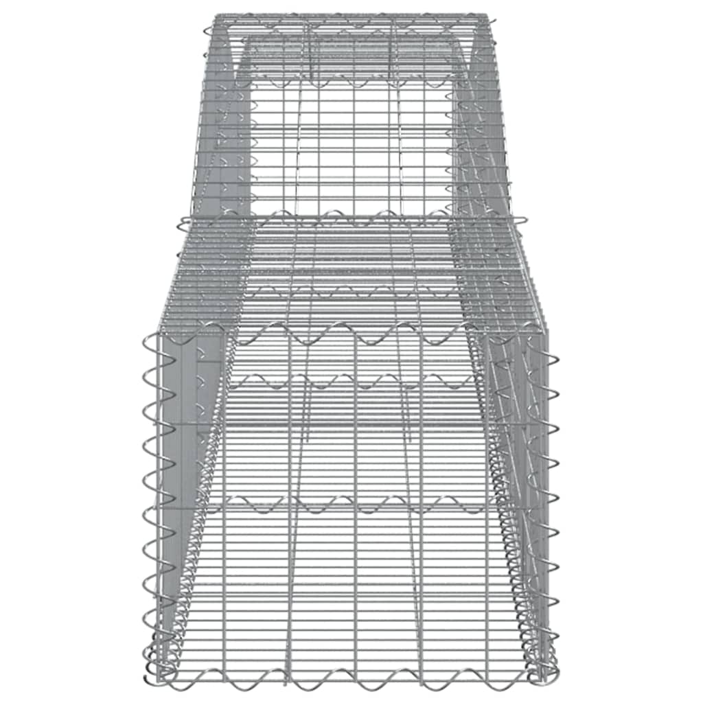 buede gabionkurve 4 stk. 400x50x40/60 cm galvaniseret jern