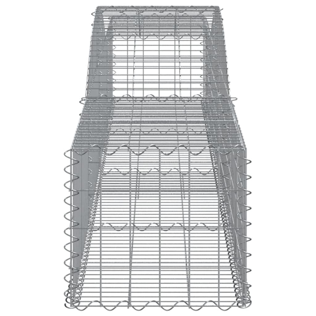 buede gabionkurve 8 stk. 400x50x40/60 cm galvaniseret jern