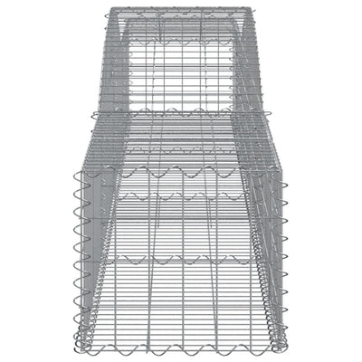 buede gabionkurve 8 stk. 400x50x40/60 cm galvaniseret jern