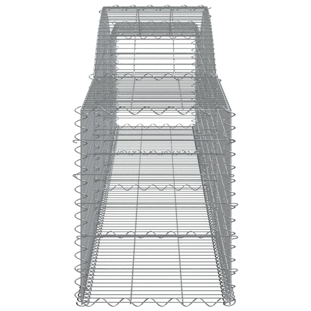 buede gabionkurve 4 stk. 400x50x60/80 cm galvaniseret jern