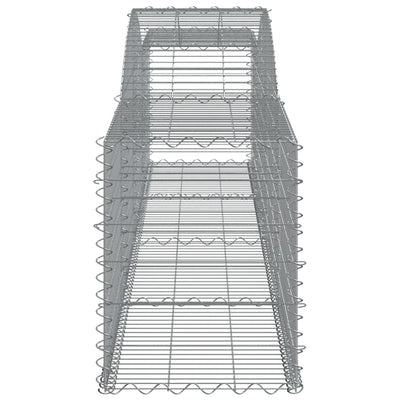 buede gabionkurve 6 stk. 400x50x60/80 cm galvaniseret jern