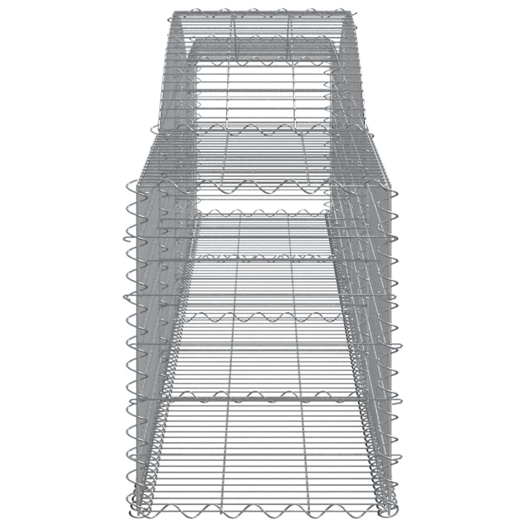 buede gabionkurve 9 stk. 400x50x60/80 cm galvaniseret jern