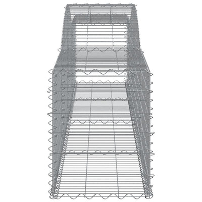 buede gabionkurve 9 stk. 400x50x60/80 cm galvaniseret jern