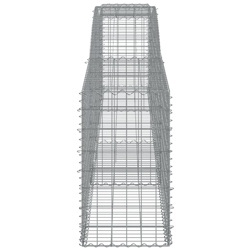 buede gabionkurve 4 stk. 400x50x80/100 cm galvaniseret jern