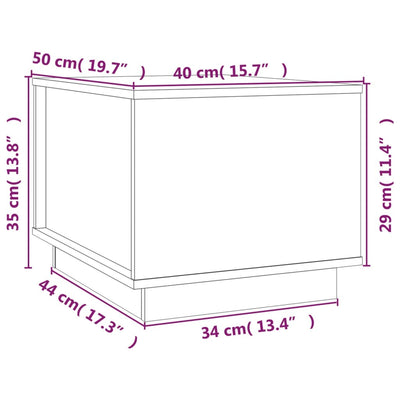 sofabord 40x50x35 cm massivt fyrretræ