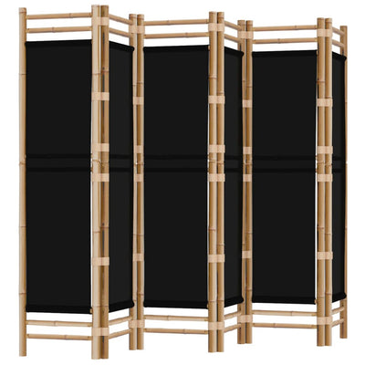 6-panels rumdeler 240 cm foldbar bambus og kanvas